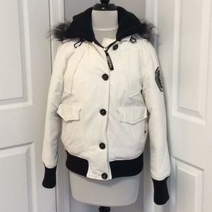 Superdry White Rescue Glacier Coat